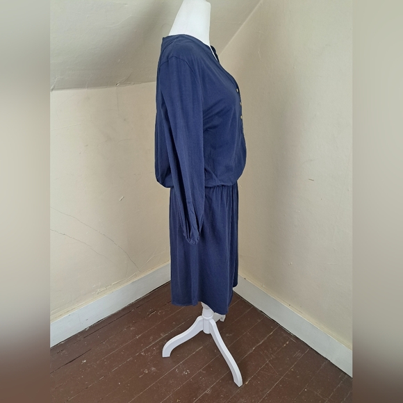 LILLY PULITZER Beckett Blouson Jersey Dress Navy Blue Size M - Picture 5 of 13